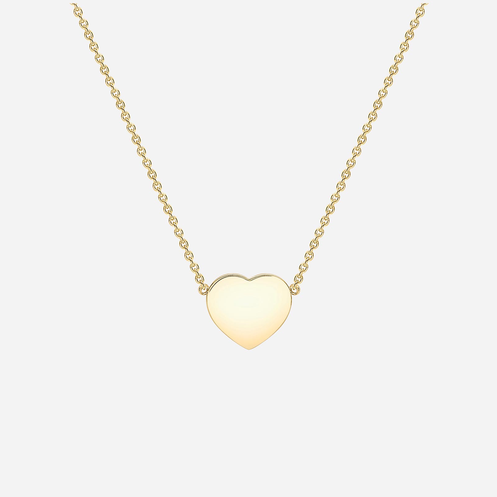 Halsband 9k guld - hjärta 41-43 cm