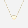 Halsband 9k guld - hjärta 41-43 cm