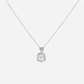 Silverhalsband slingrande hjärtan 42+3 cm