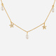 Guldpläterat silverhalsband - odlade pärlor 42+3 cm