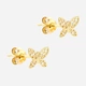 Örhängen för barn 9k guld - fjäril 7x6 mm