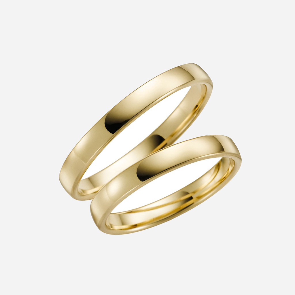 Förlovningsring 18k guld - Rak 3 mm / 1,3 mm