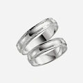 Förlovningsring 18k vitguld - Kupad 4,5 mm / 1 mm