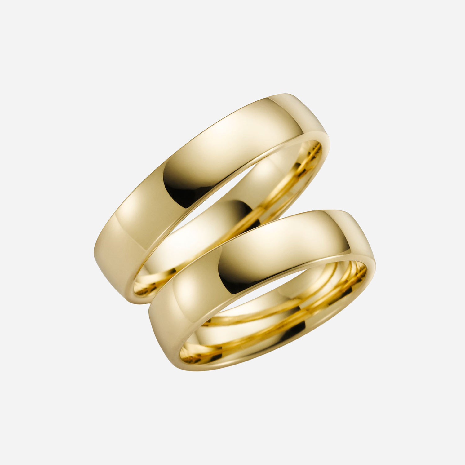 Förlovningsring 9k guld - rak 5 mm / 1,5 mm
