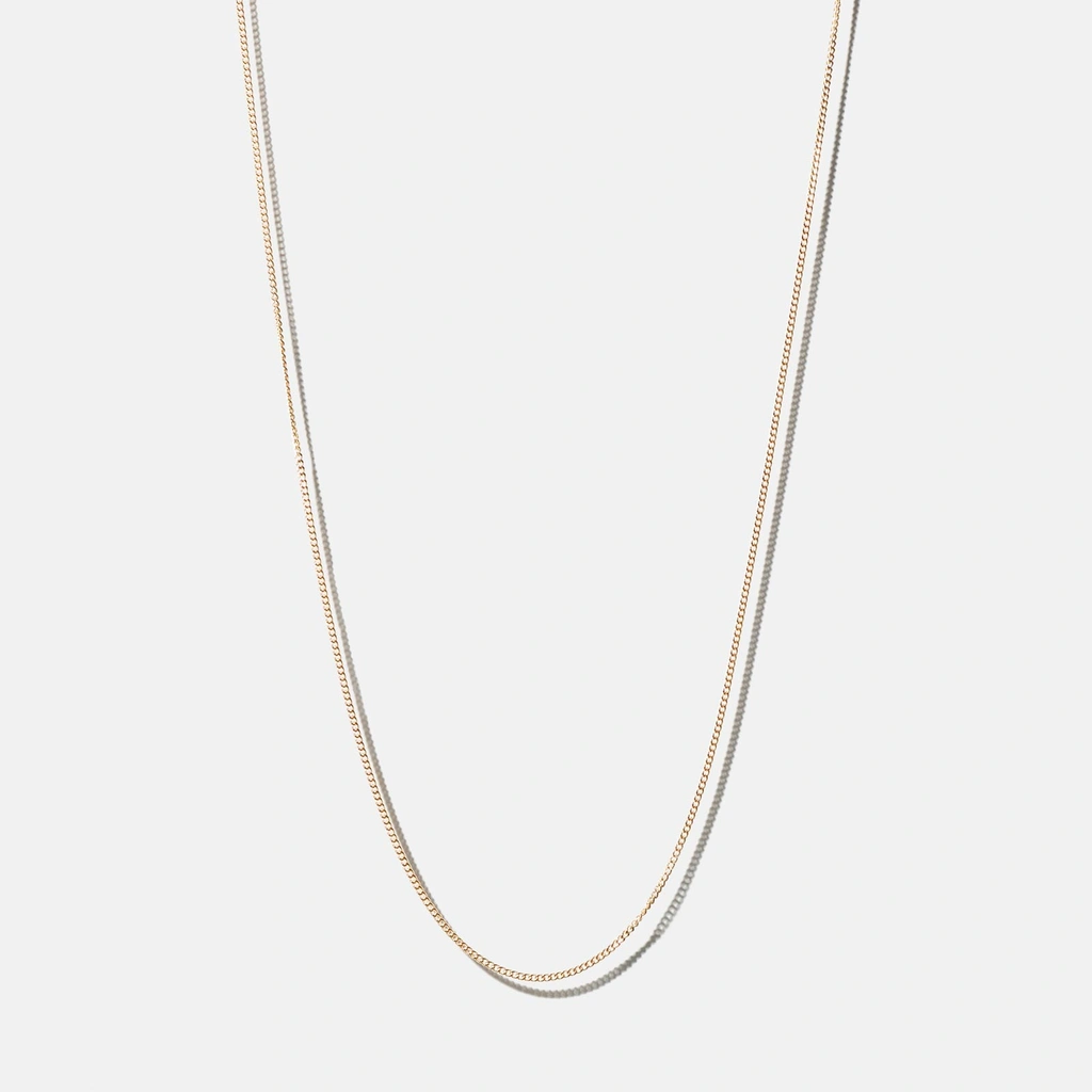 Halsband 18k guld - Pansarlänk 45+5 cm