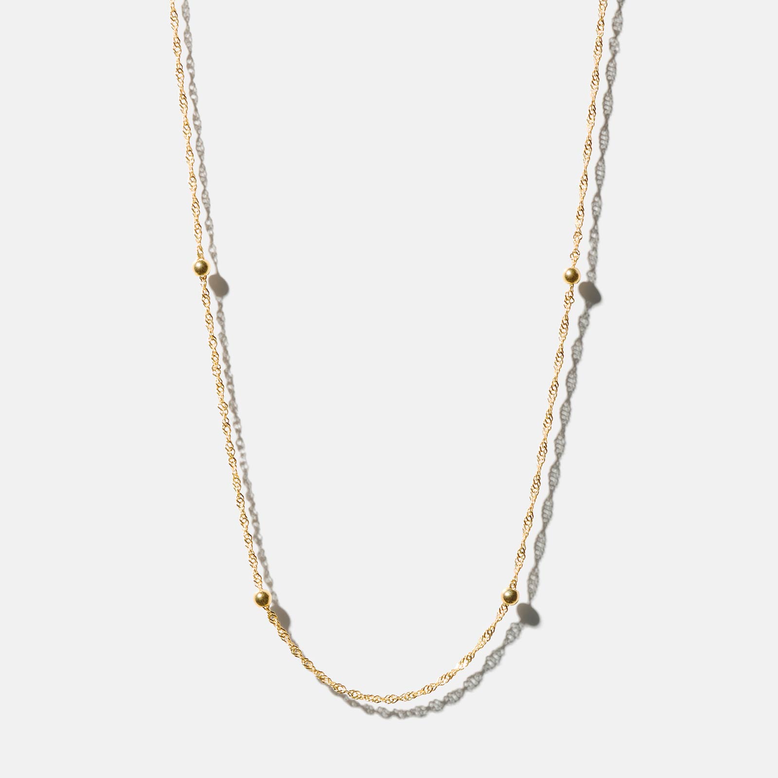 Halsband 9k guld -Twist 46 cm