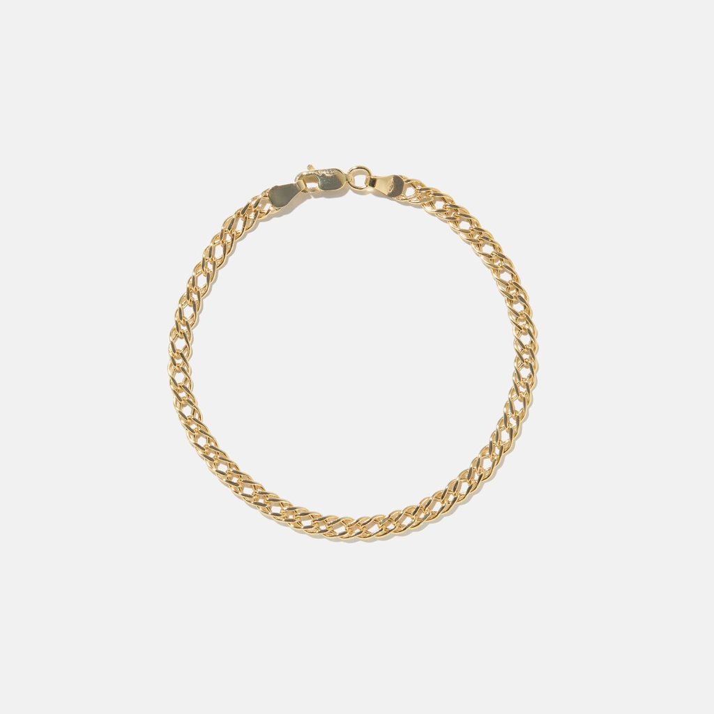 Armband dam 9k guld - 19 cm