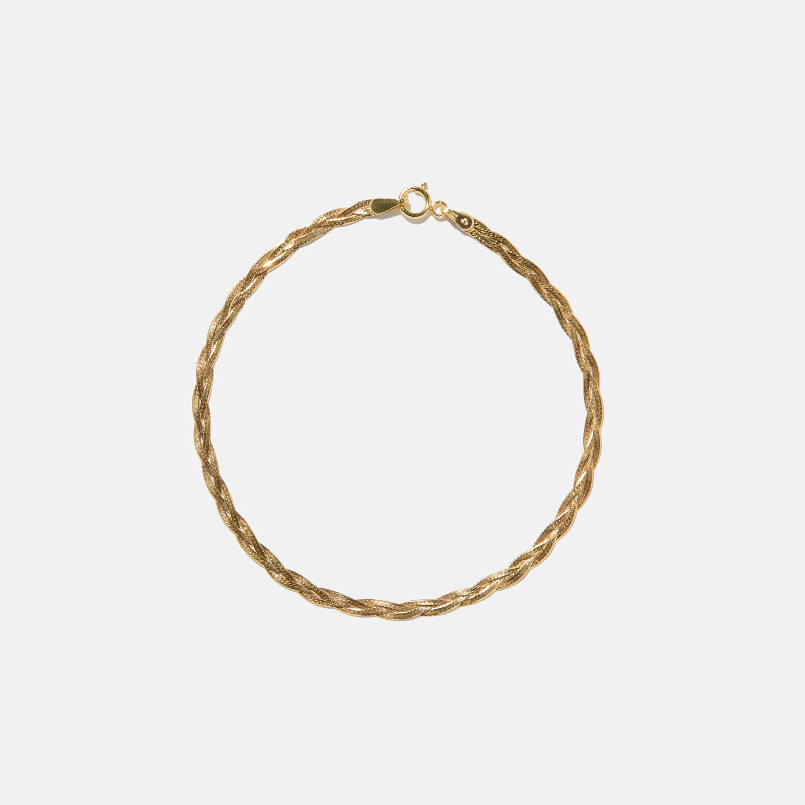 Armband dam 9k guld - Herringbone