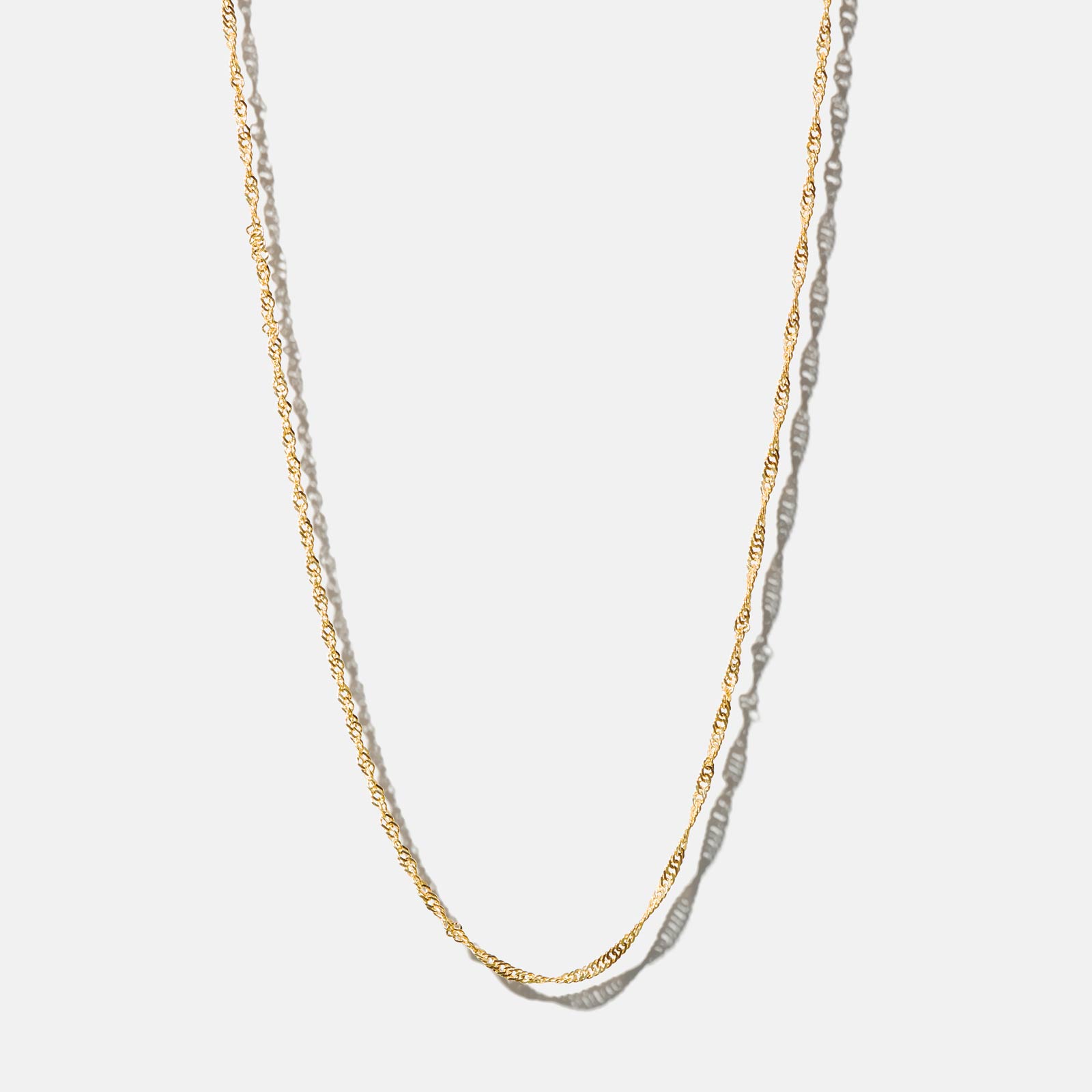Halsband 9k guld - Twist 46 cm