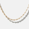 Halsband 18k guld - Singapore 45+5 cm