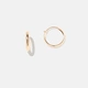 Örhängen 18k guld - kupade hoops 15 mm /3 mm