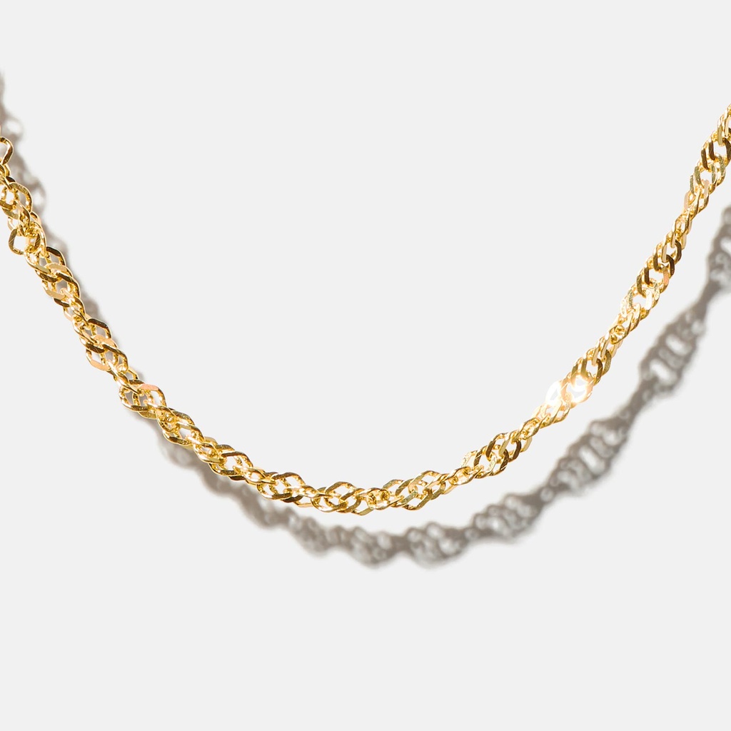 Halsband 9k guld - Twist 41 cm