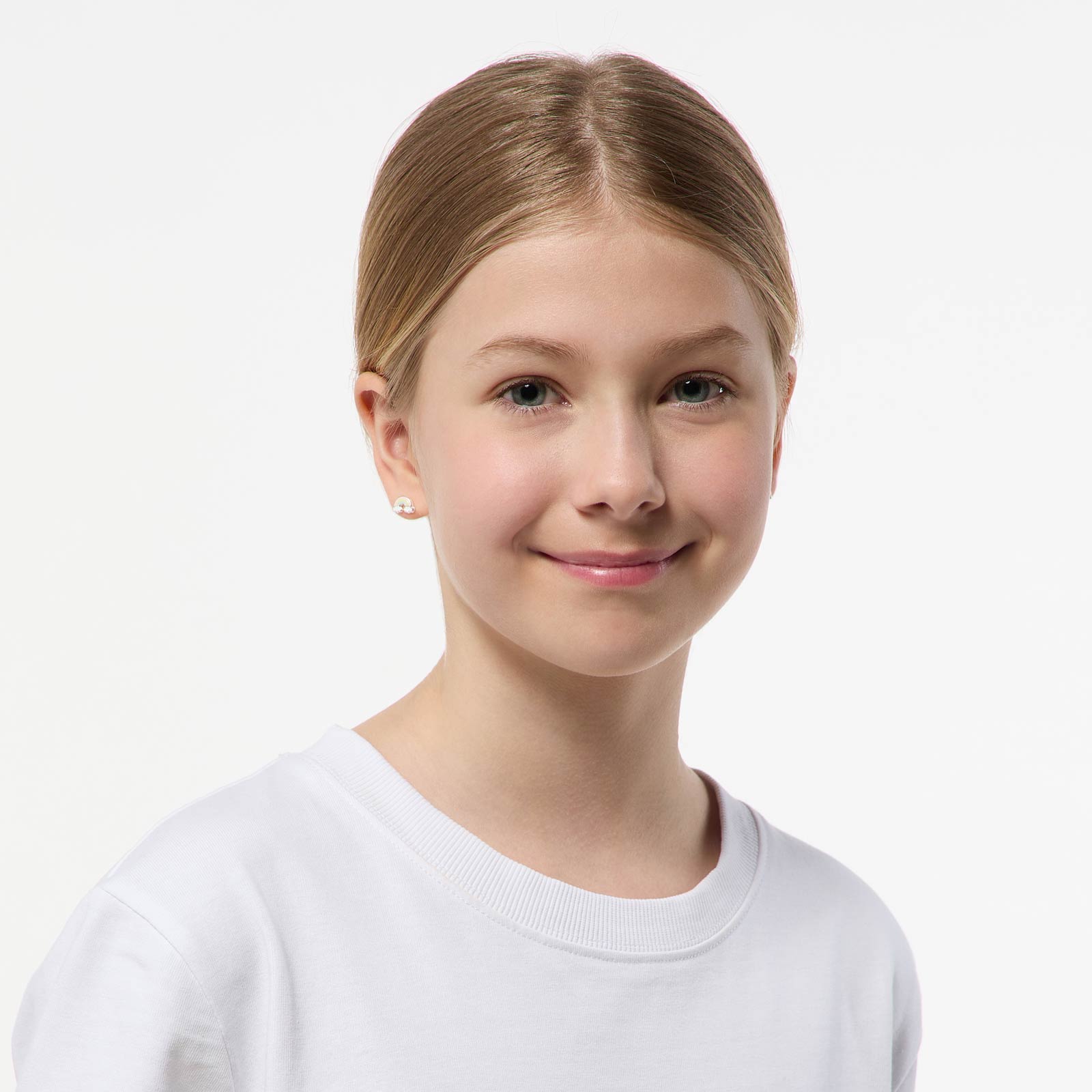 Silverörhängen för barn - regnbågar