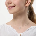 Silverhalsband för barn - regnbåge, 36+3cm