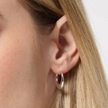 Örhängen i äkta silver, hoops - 19 mm