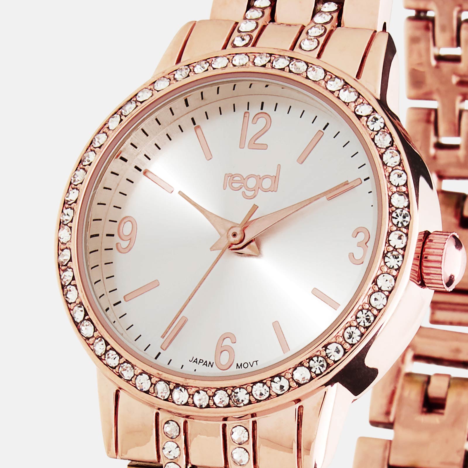 Regal klockset dam - metallband, rosegold, 26mm