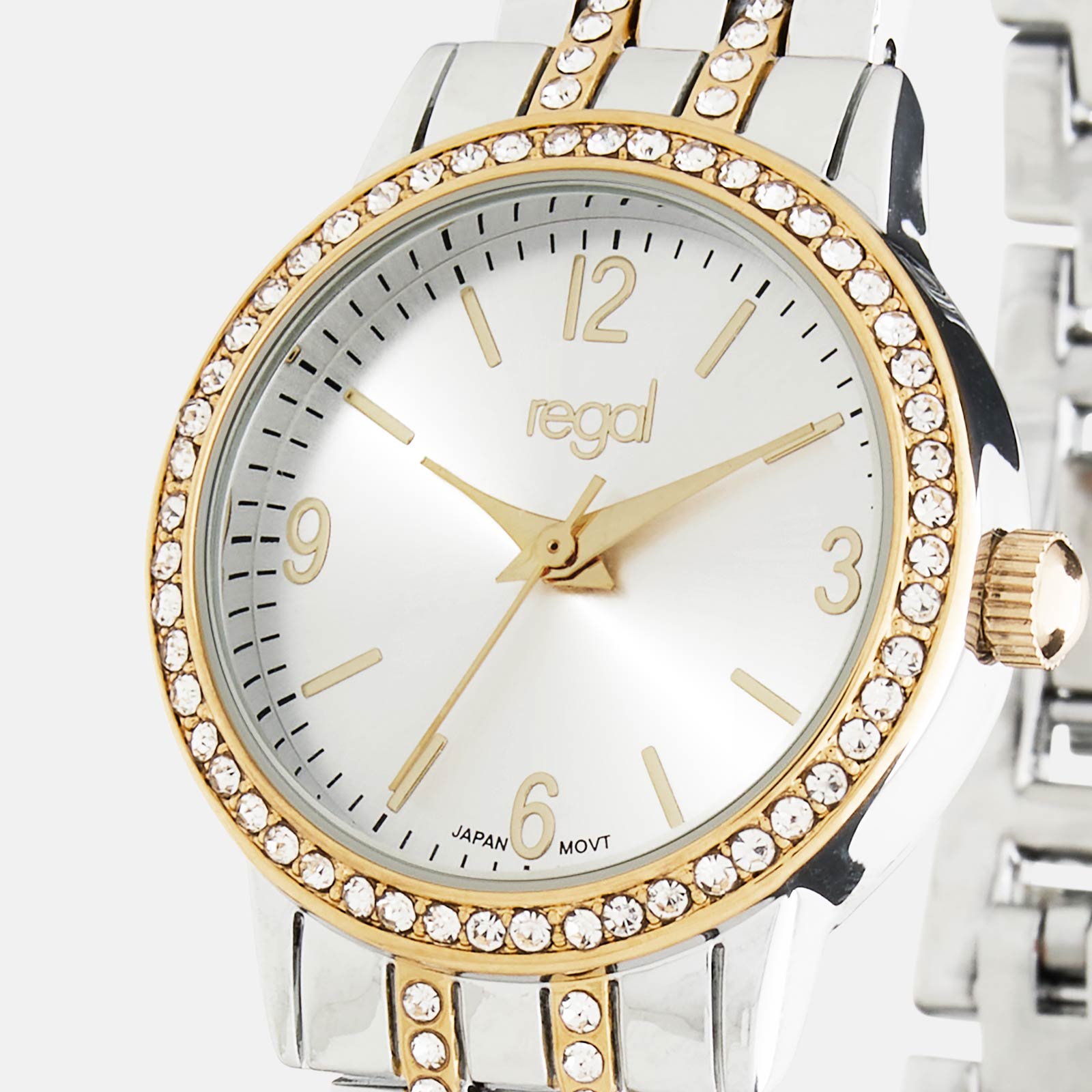 Regal klockset dam - metallband, bicolor, 26mm