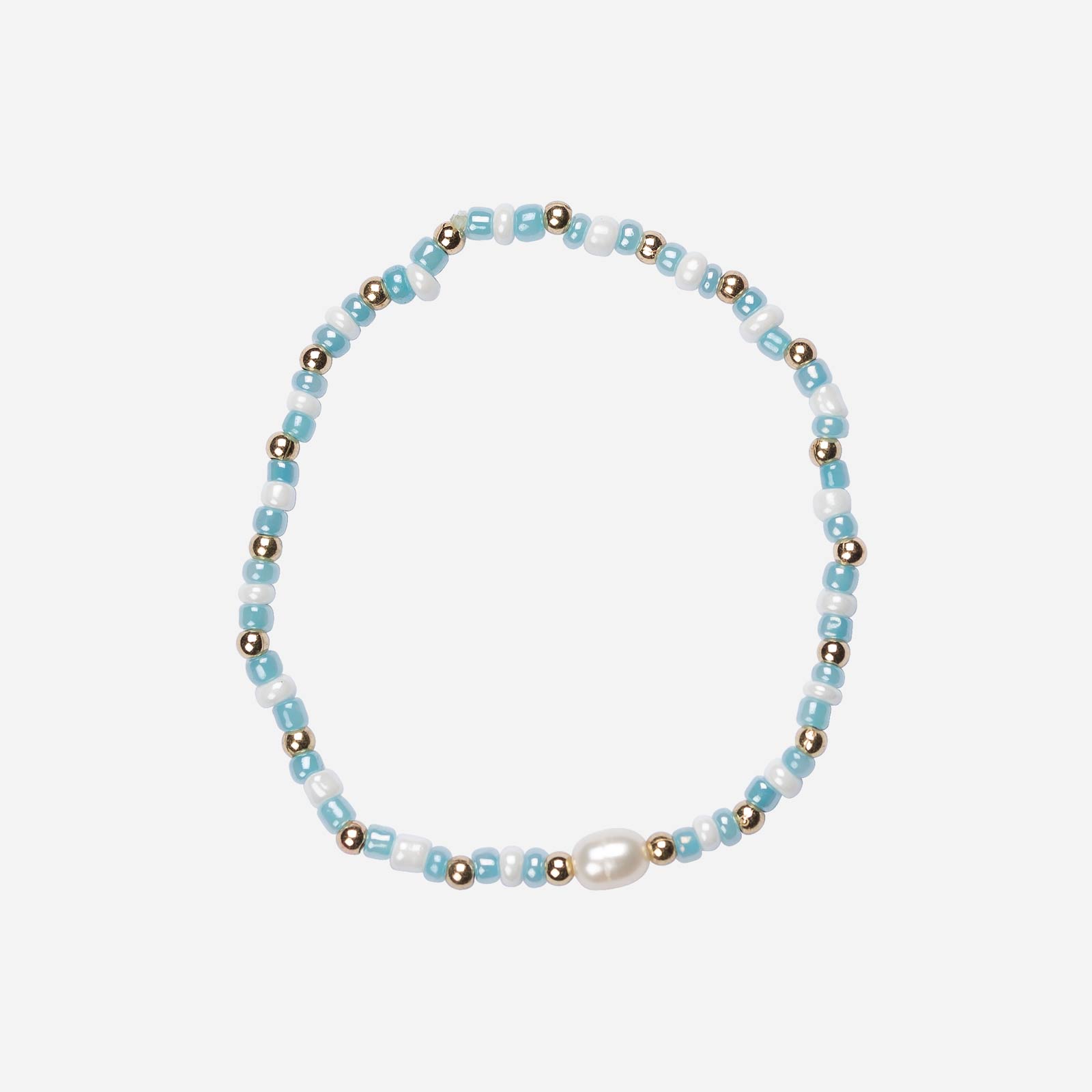 Armband pärlor- ljusblått