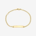 Armband dam 9k guld - Bricka