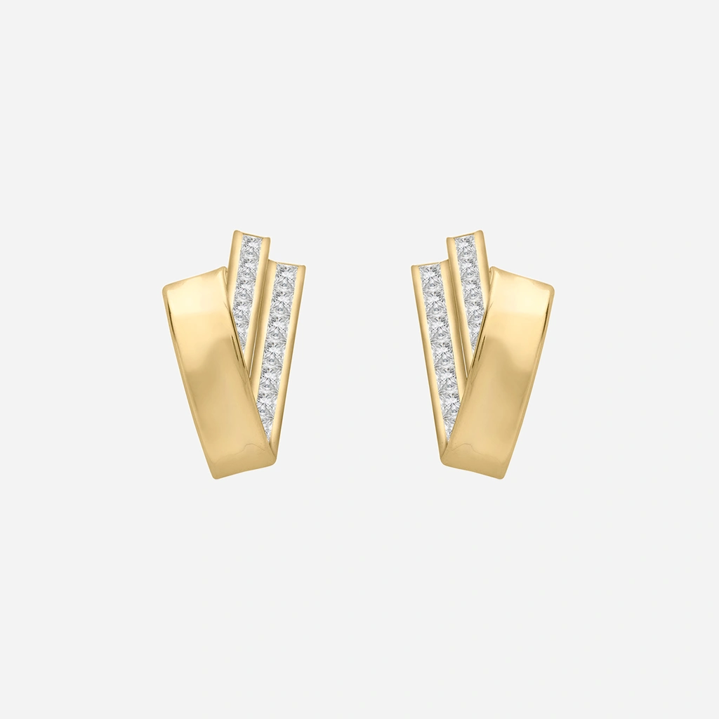 Örhängen 9k guld Kubisk Zirkonia