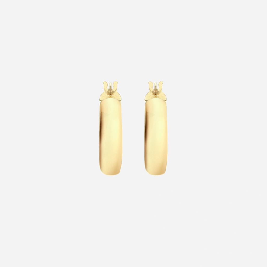 Örhängen 9k guld - ovala hoops 20x22 mm