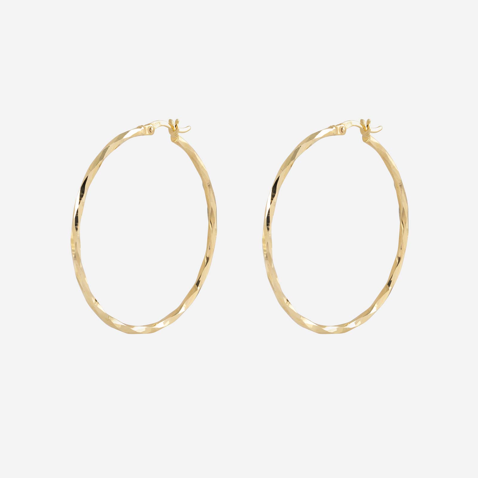 Örhängen 9k guld hoops - 30 mm