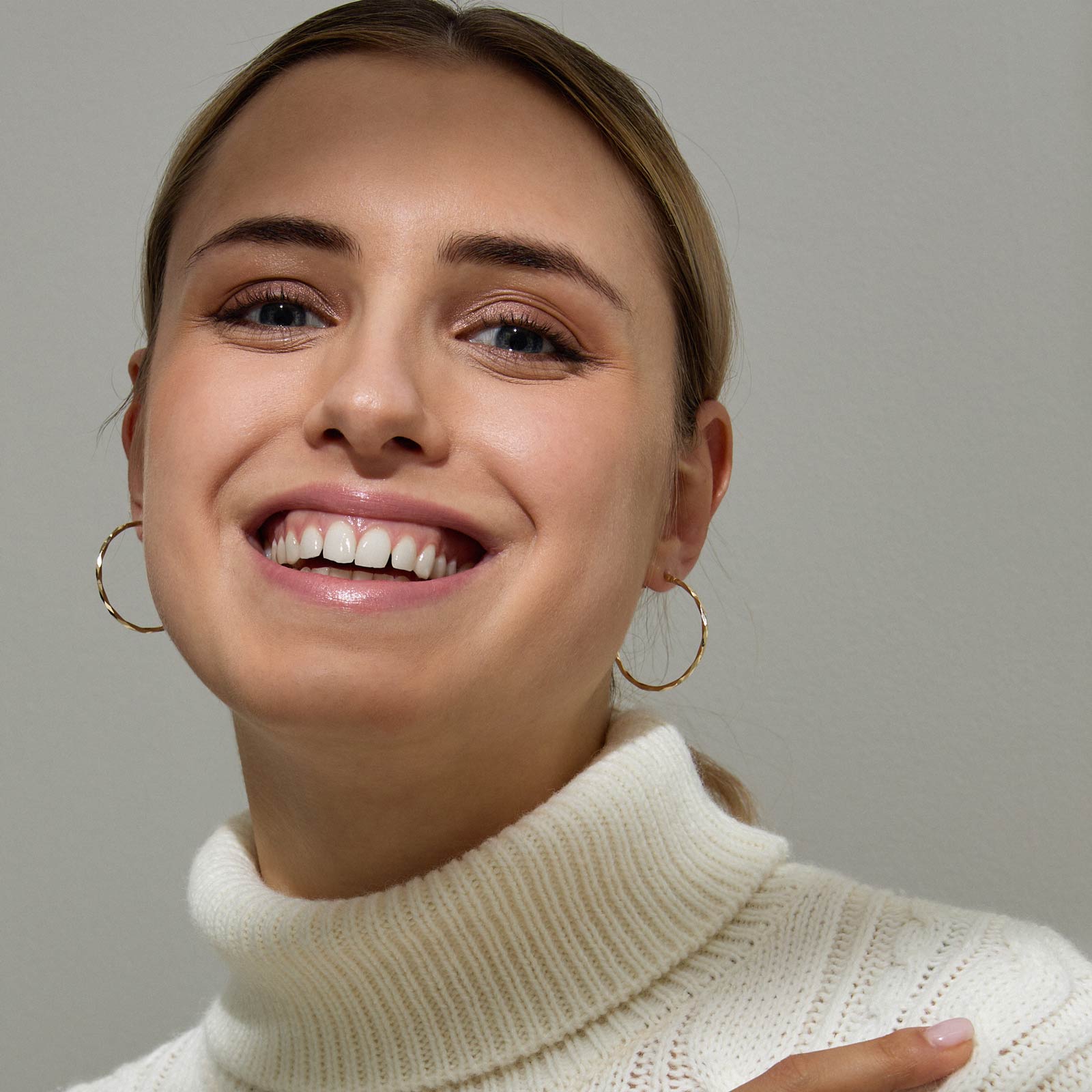 Örhängen 9k guld hoops - 30 mm