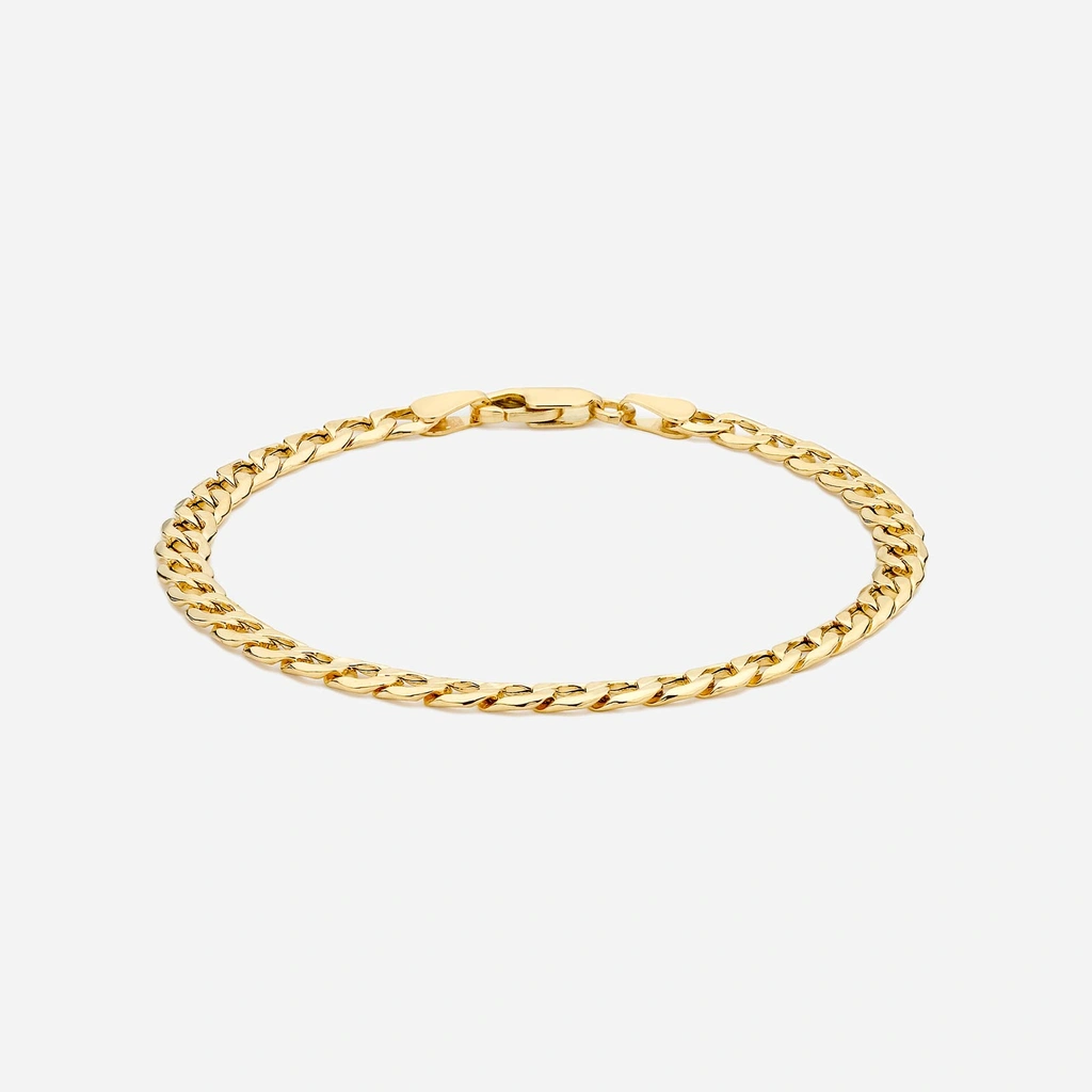 Armband dam 9k guld- pansarlänk 21,5 cm