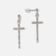 Silverfärgade örhängen - hängande kors