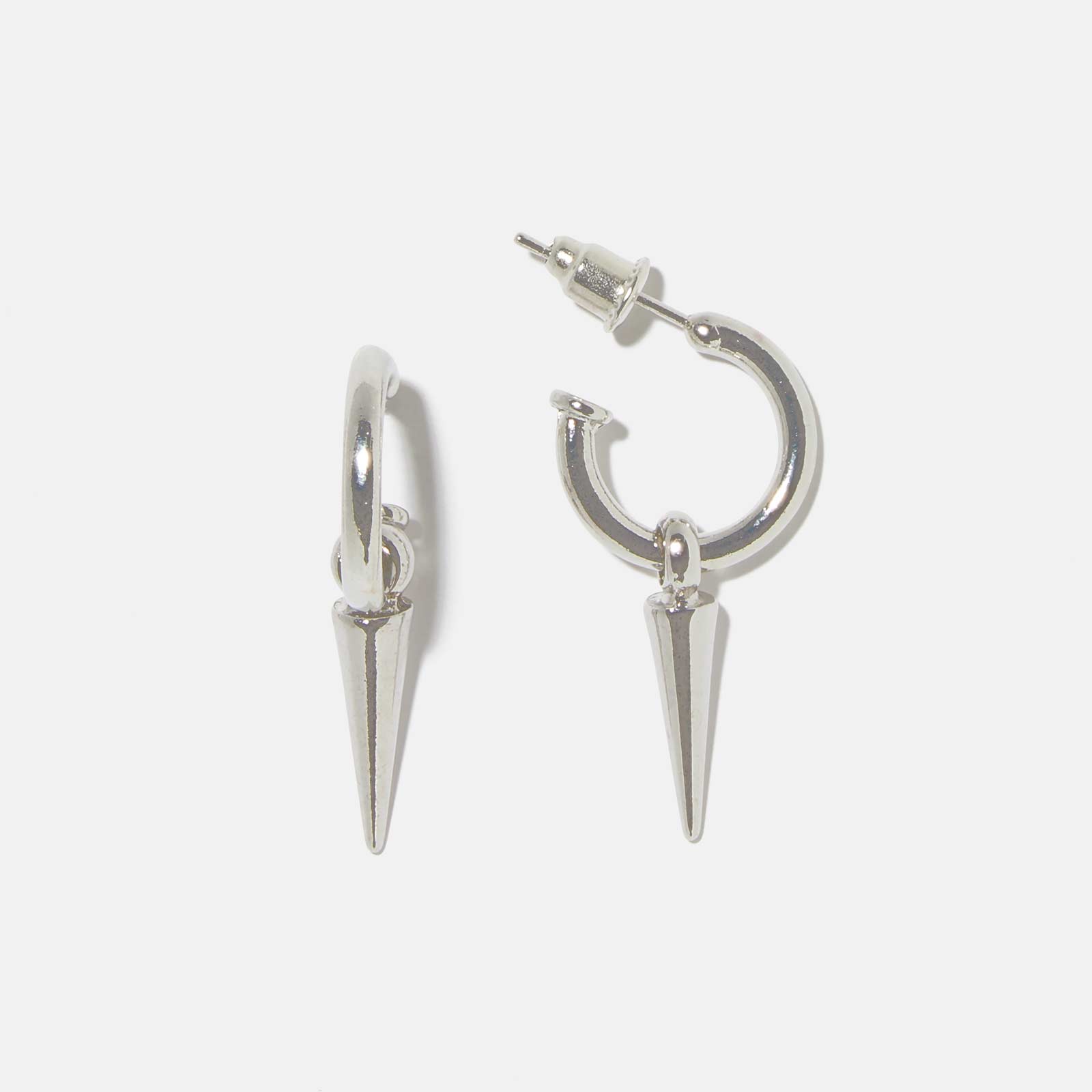 Silverfärgade hoops - släta nitar, 12mm