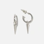 Silverfärgade hoops - släta nitar, 12mm