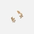 Guldfärgade örhängen - studs med fjärilar
