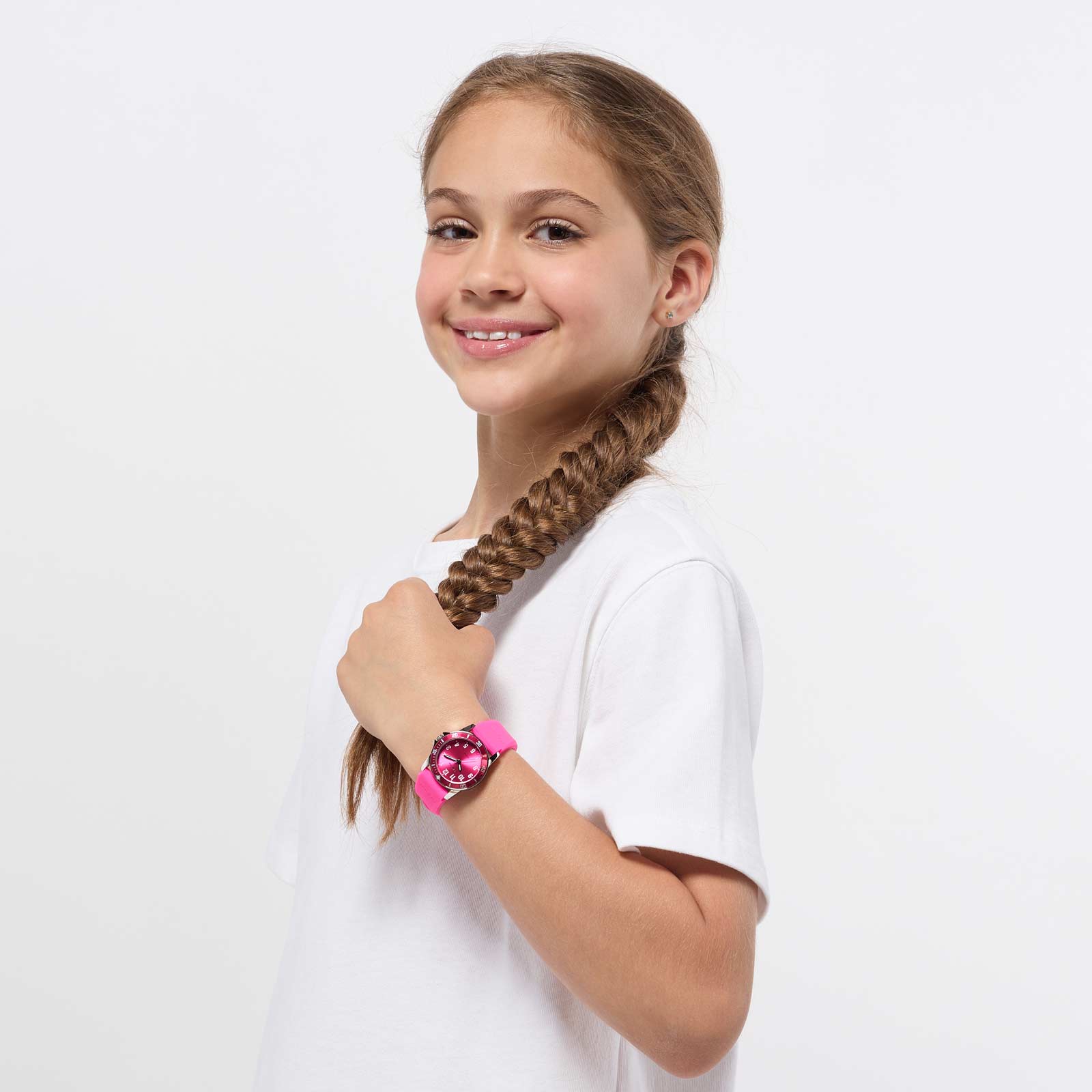 California barnklocka - gummiband, rosa 30 mm