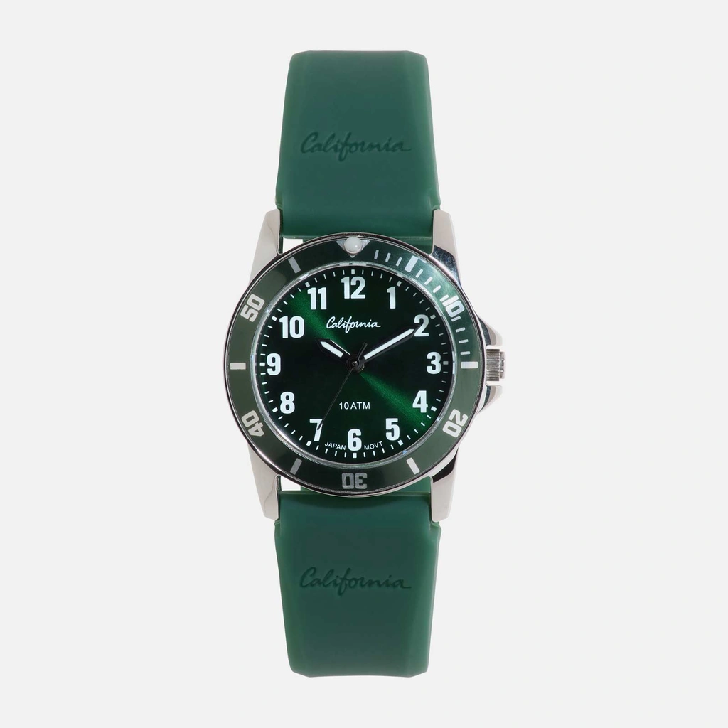 California barnklocka - gummiband, grön 30 mm