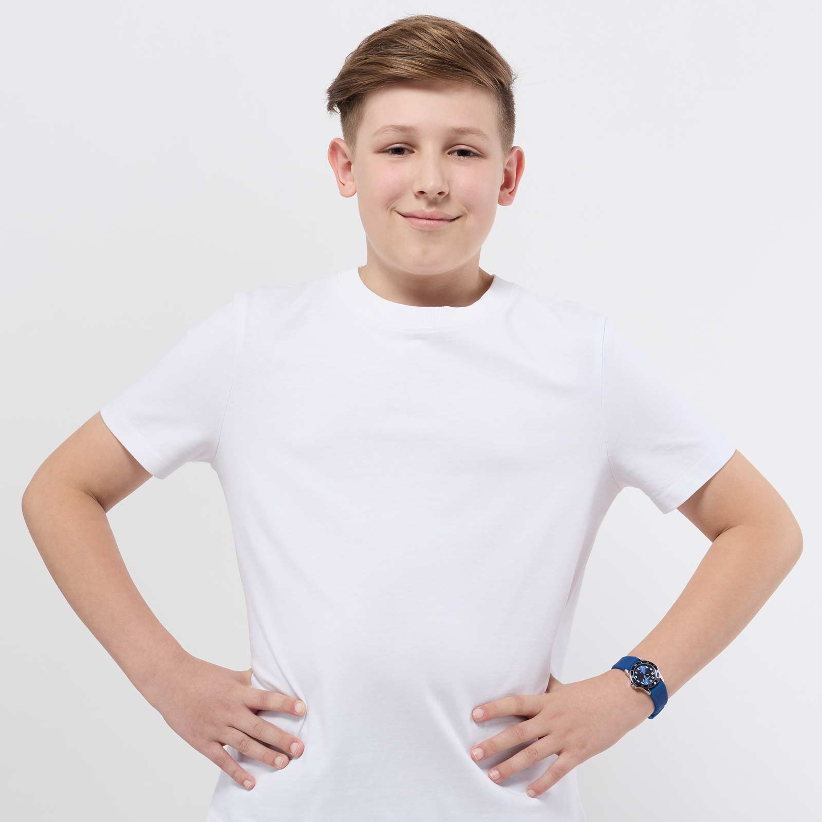 California barnklocka - gummiband, blå 30 mm