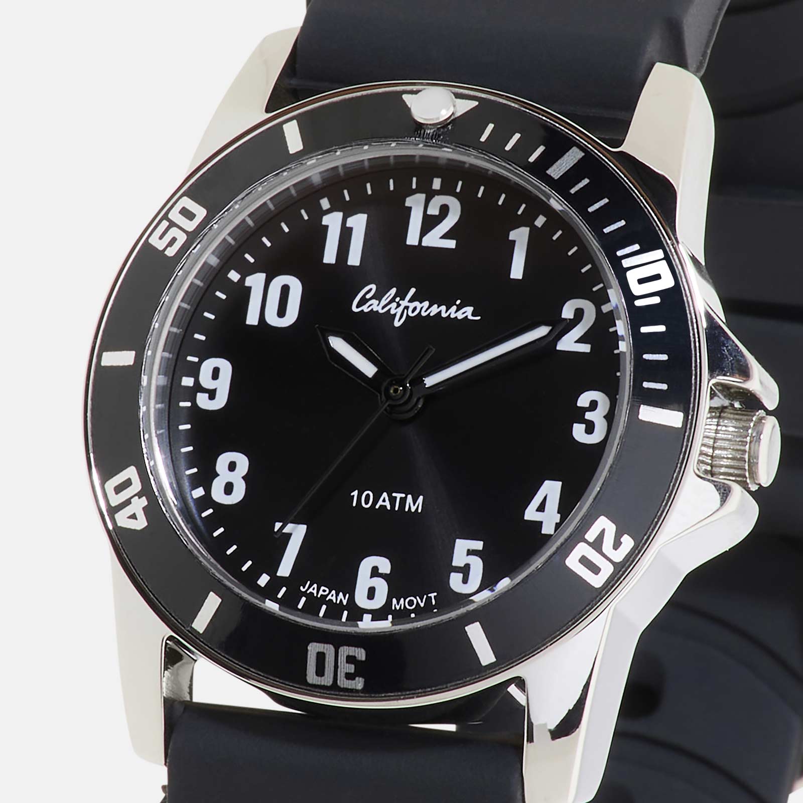 California barnklocka - gummiband, svart 30 mm