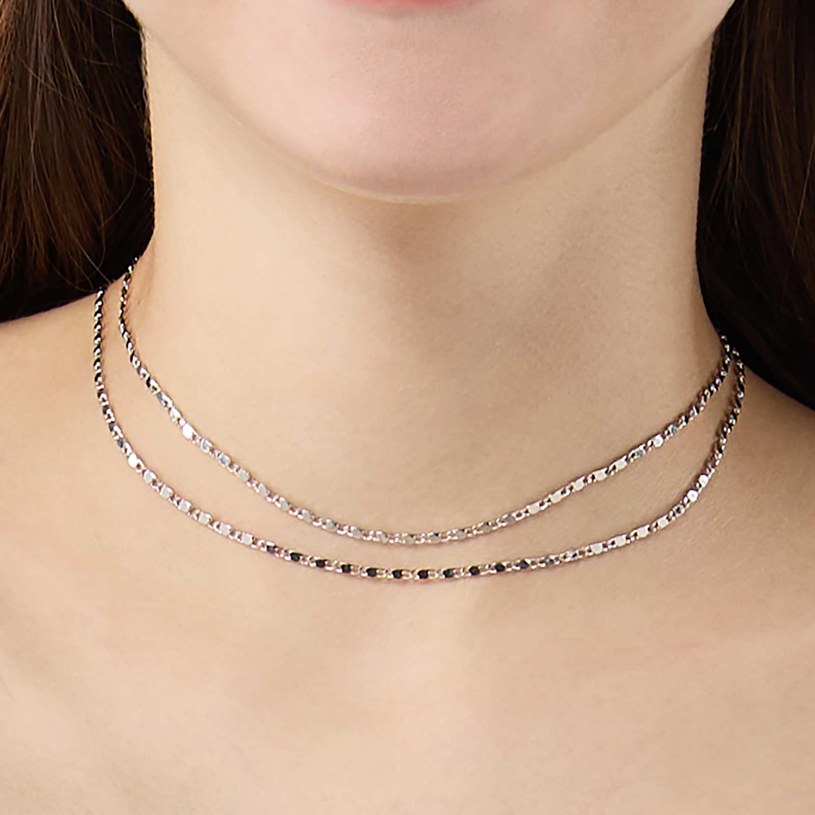 Silverfärgat halsband / Belly Chain - kedja 70+6cm