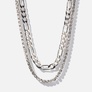 2-radigt silverfärgat halsband - 52205312