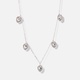 Silverfärgat halsband - droppar, 41+6cm