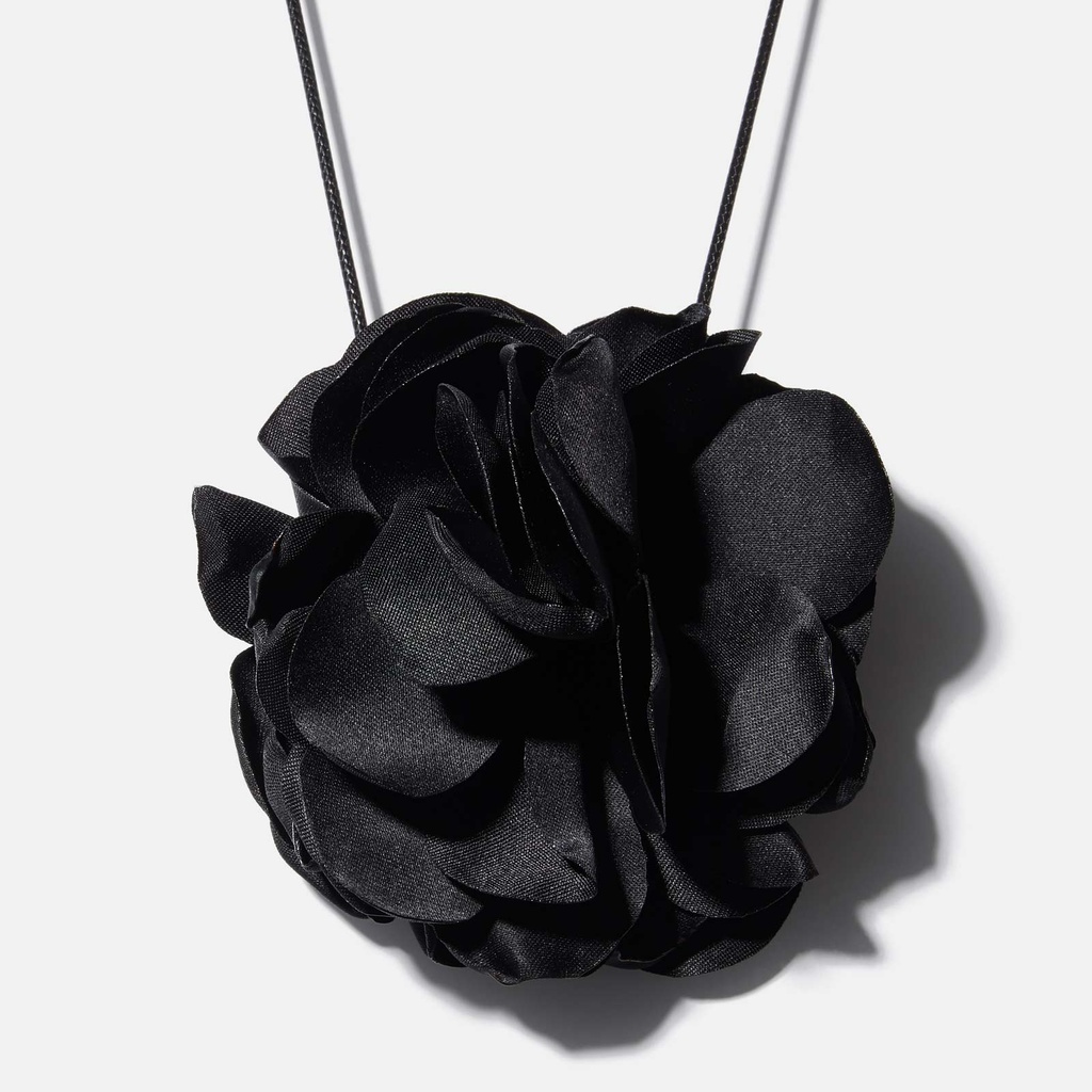 Halsband Choker - svart blomma