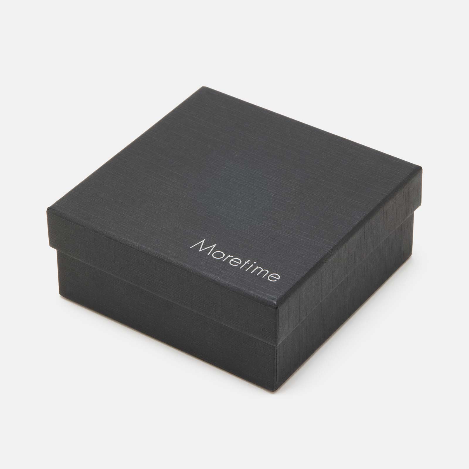 Moretime herrklocka - set med läderband, silver/svart, 40 mm