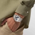 Regal herrklocka -  metallband, silverton/vit, 42mm