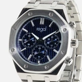 Regal herrklocka -  metallband, silverton/blå, 42mm