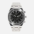 Regal herrklocka -  metallband, silverton/svart, 42mm