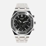Regal herrklocka -  metallband, silverton/svart, 42mm