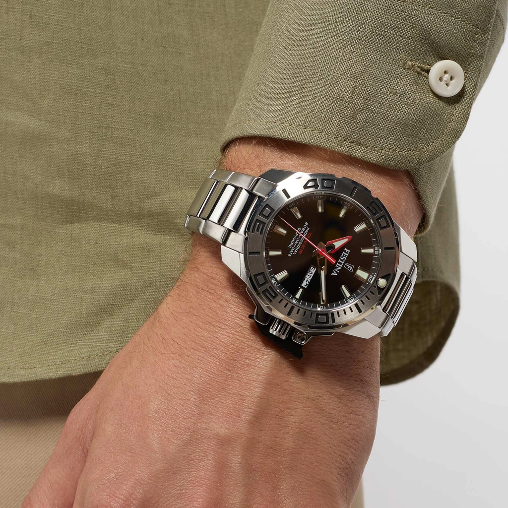 Festina F20665/4 Diver - herrklocka, stål/svart, 46mm