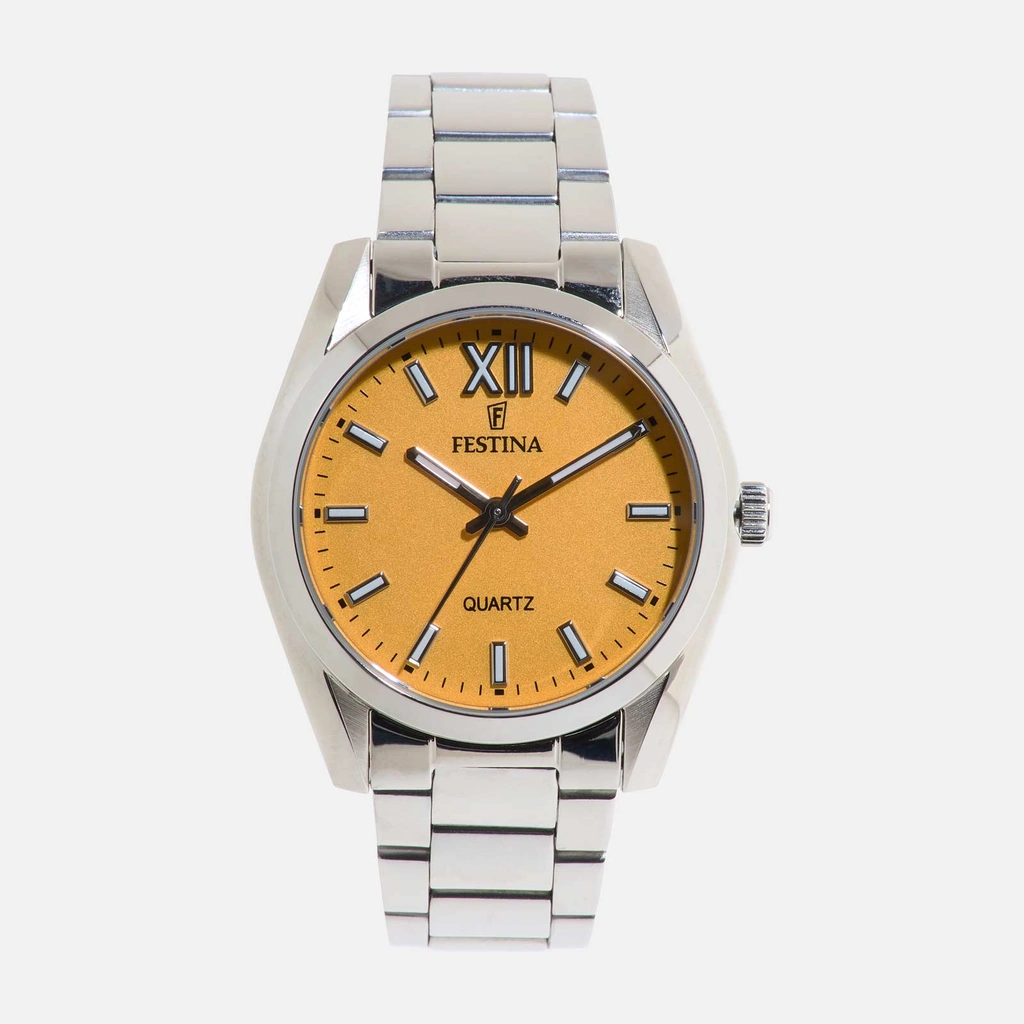 Festina F20622/G Boyfriend - damklocka, stål/gul, 37mm