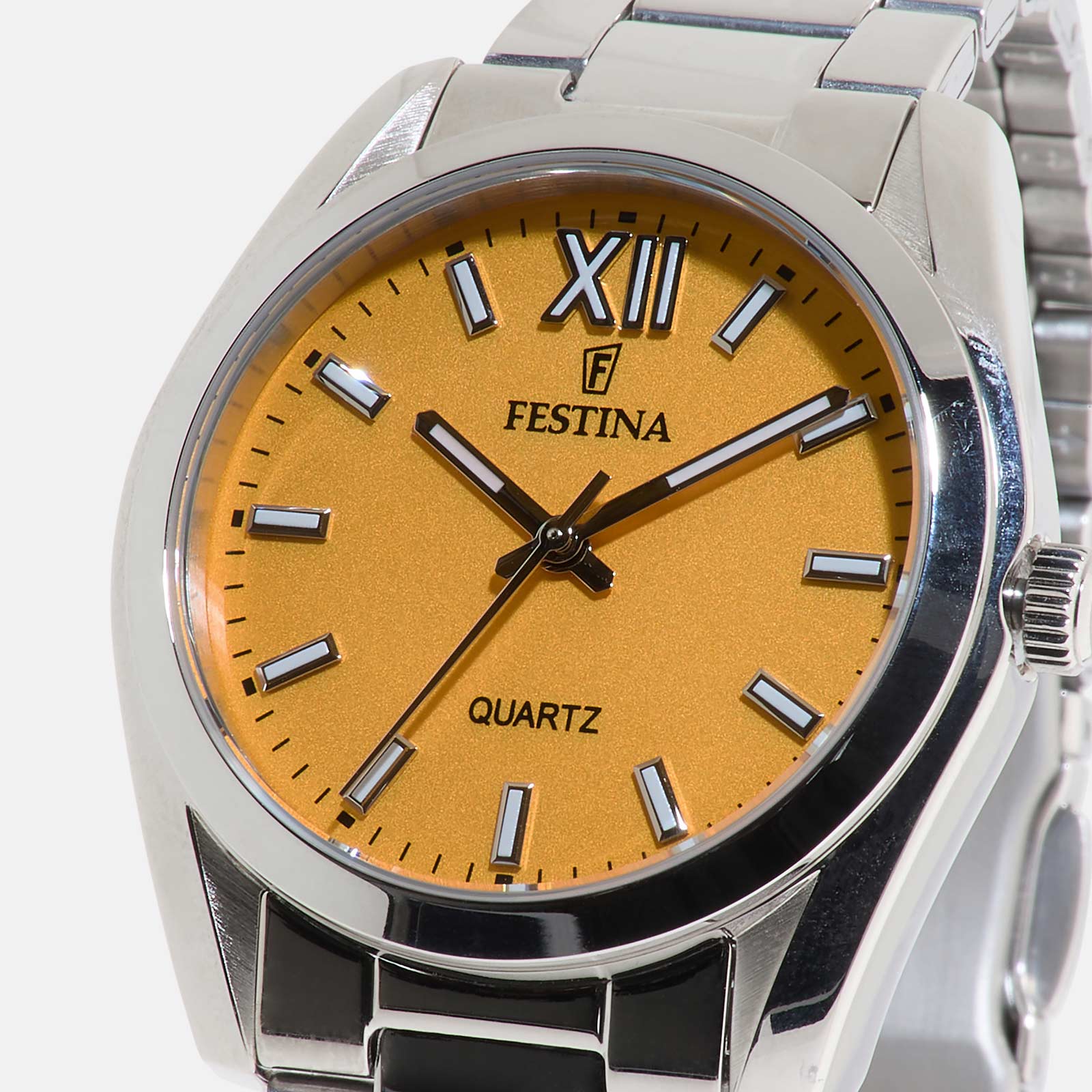 Festina F20622/G Boyfriend - damklocka, stål/gul, 37mm
