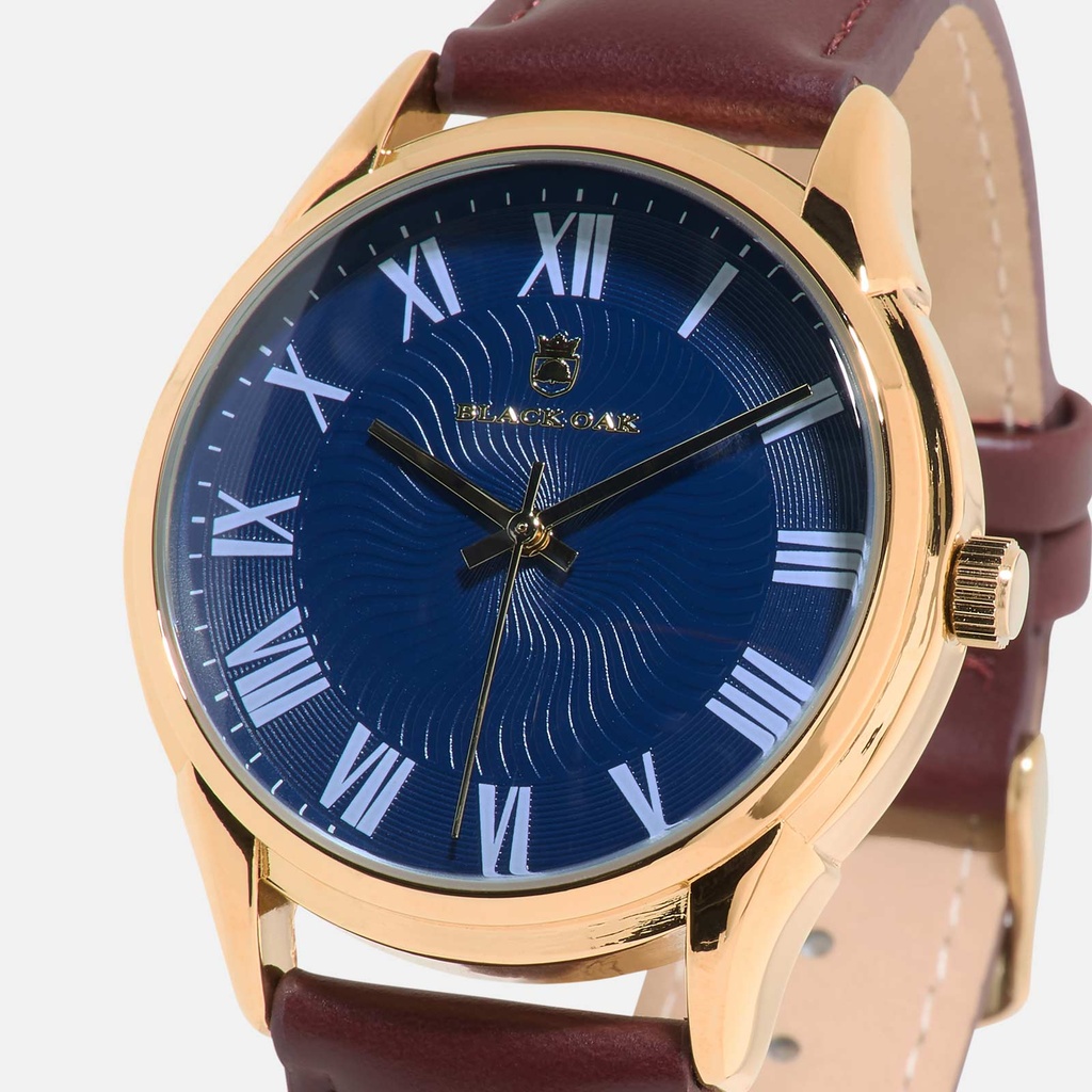 Black Oak Tupelo herrklocka - guld/blå, 40 mm