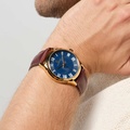 Black Oak Tupelo herrklocka - guld/blå, 40 mm